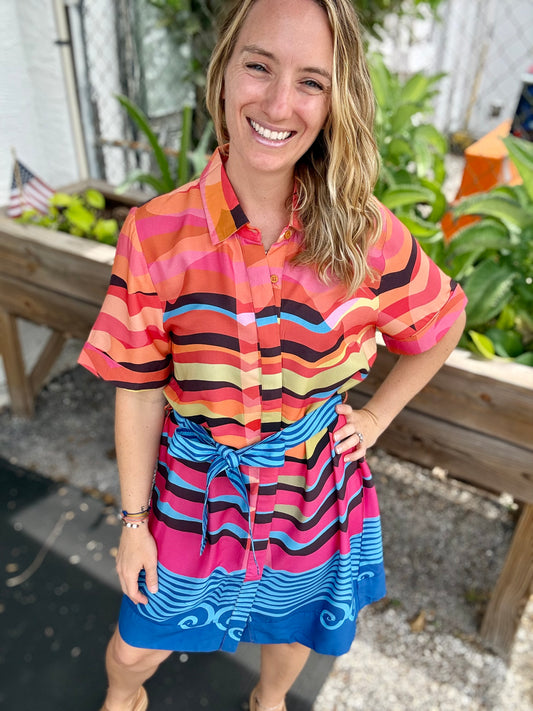 Briton Court Elena Sunrise Shirt Dress