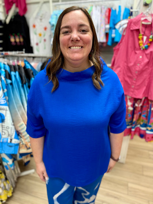 Fridaze AA374 Drop Shoulder Linen Top