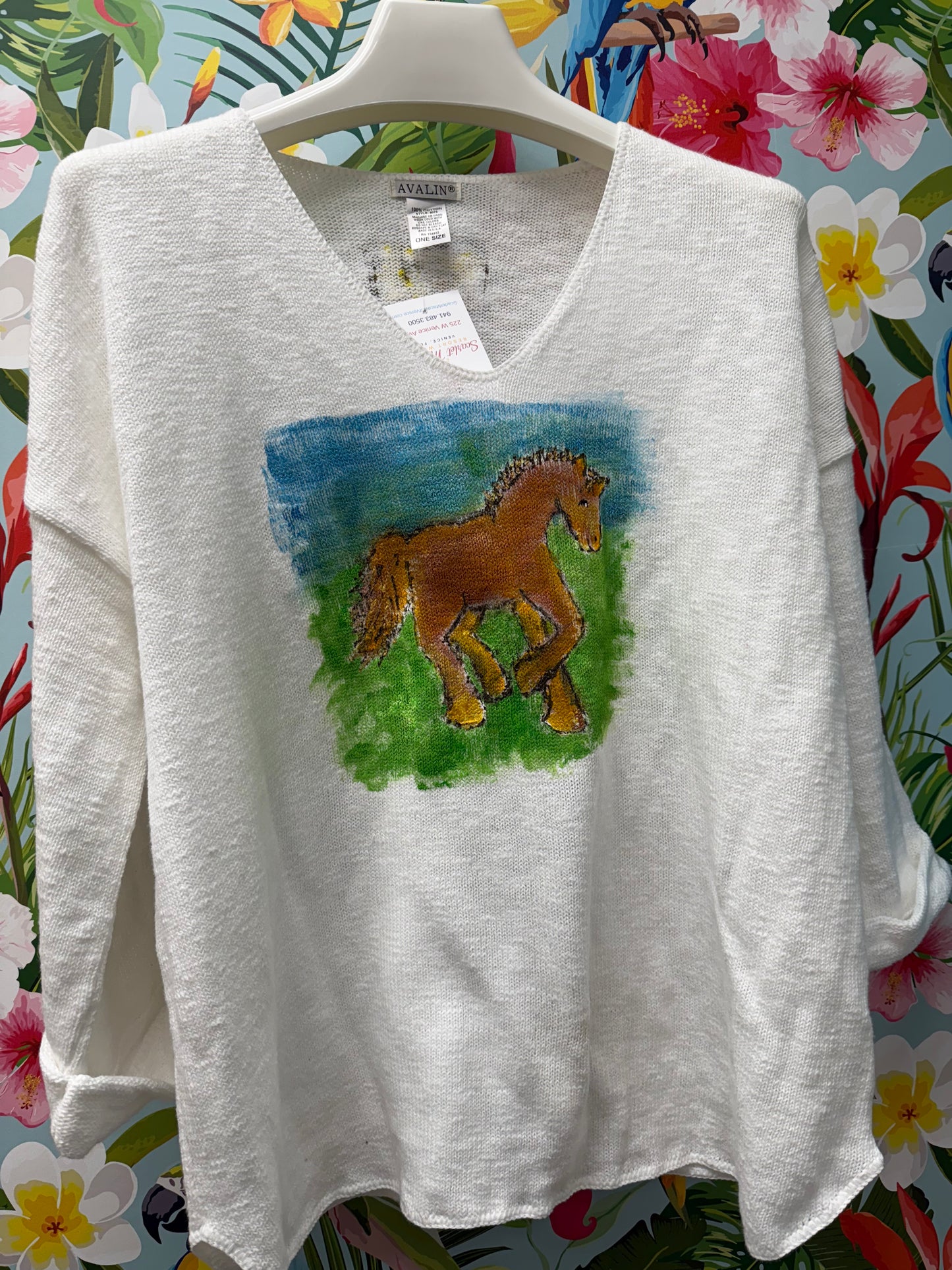 Rosamund Merrill Painted Horse Sweater