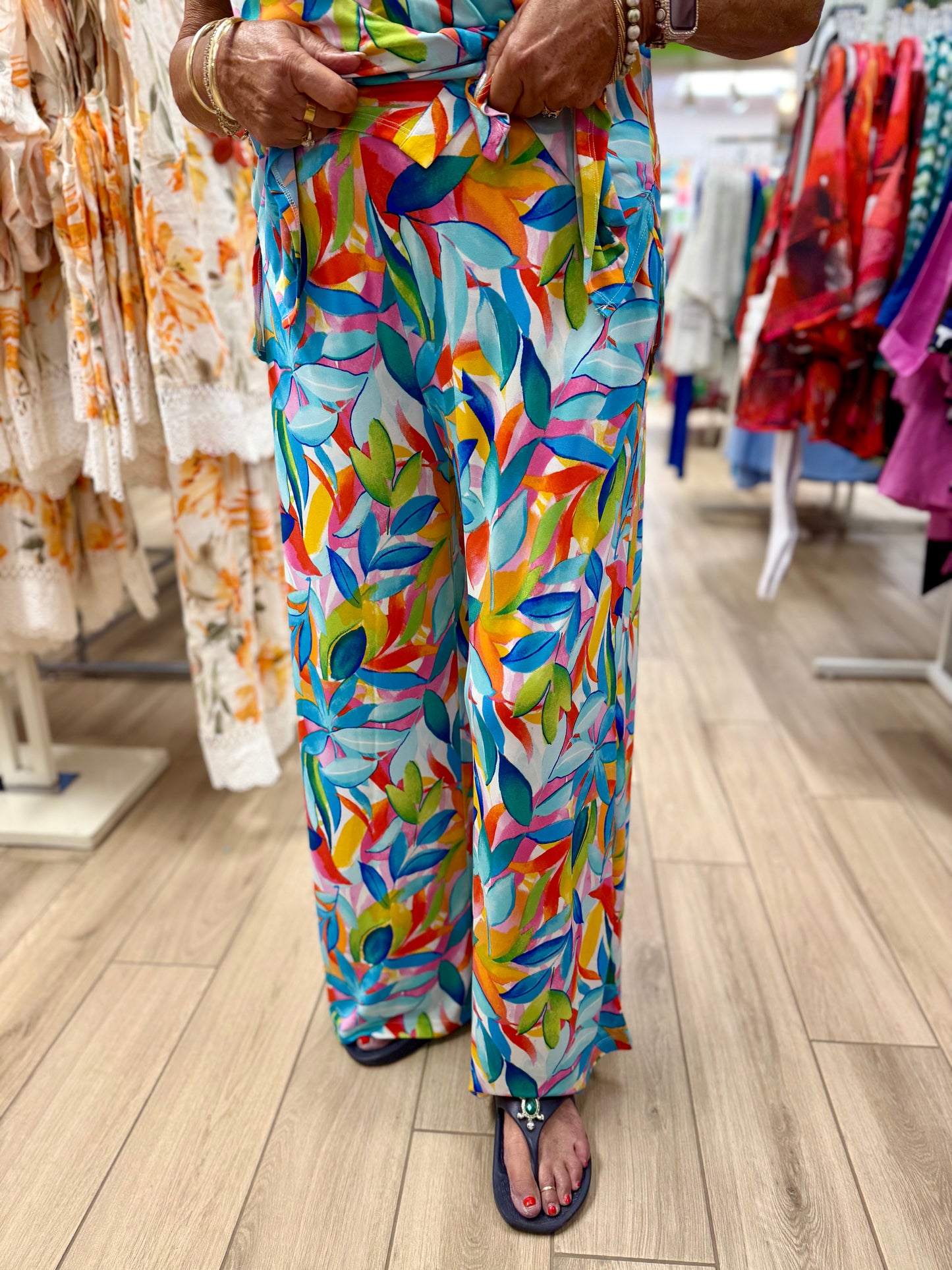 Dear Scarlett Wide Leg Print Pant