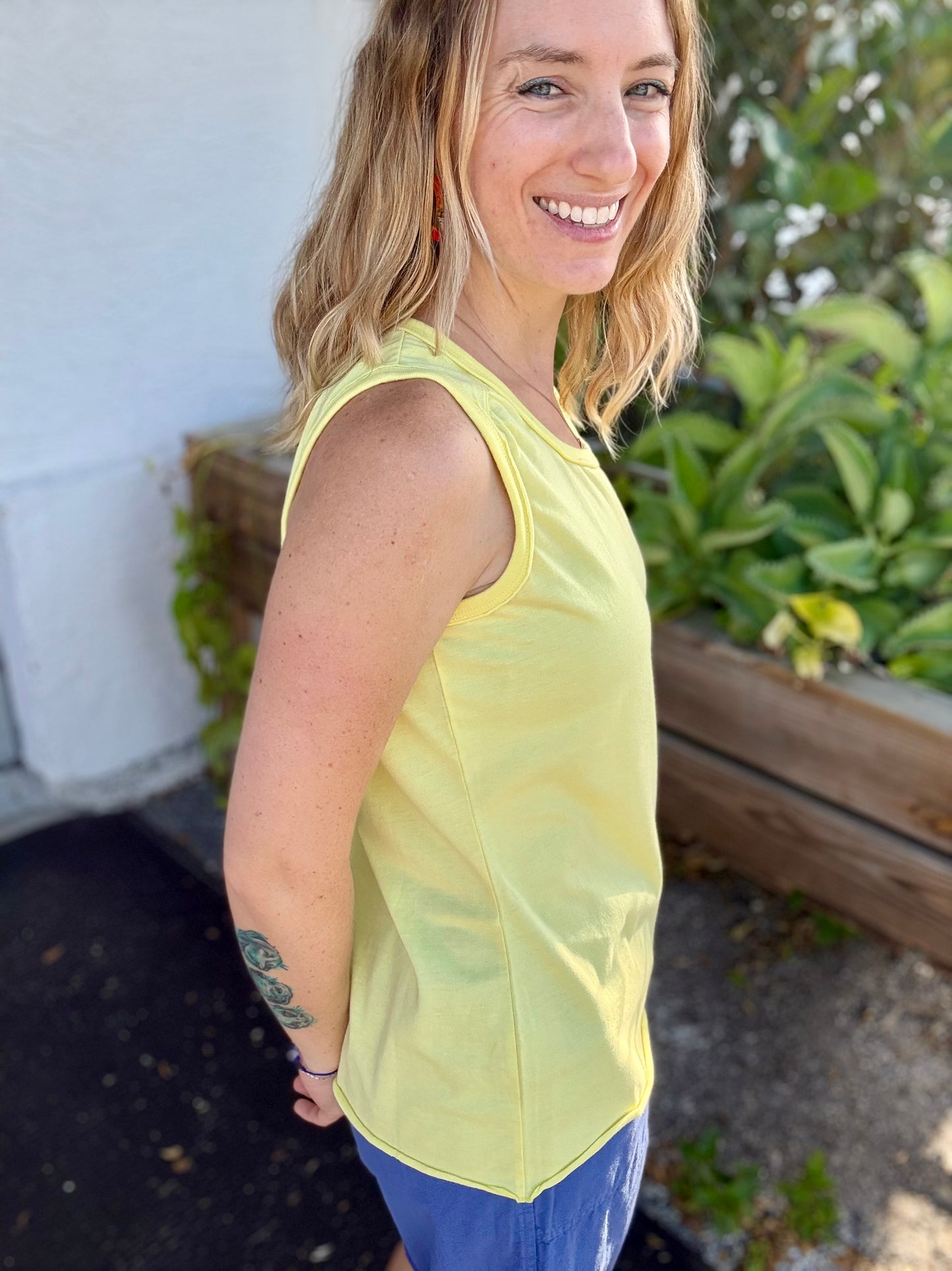 Wild Palms Raw Trim Tank Top