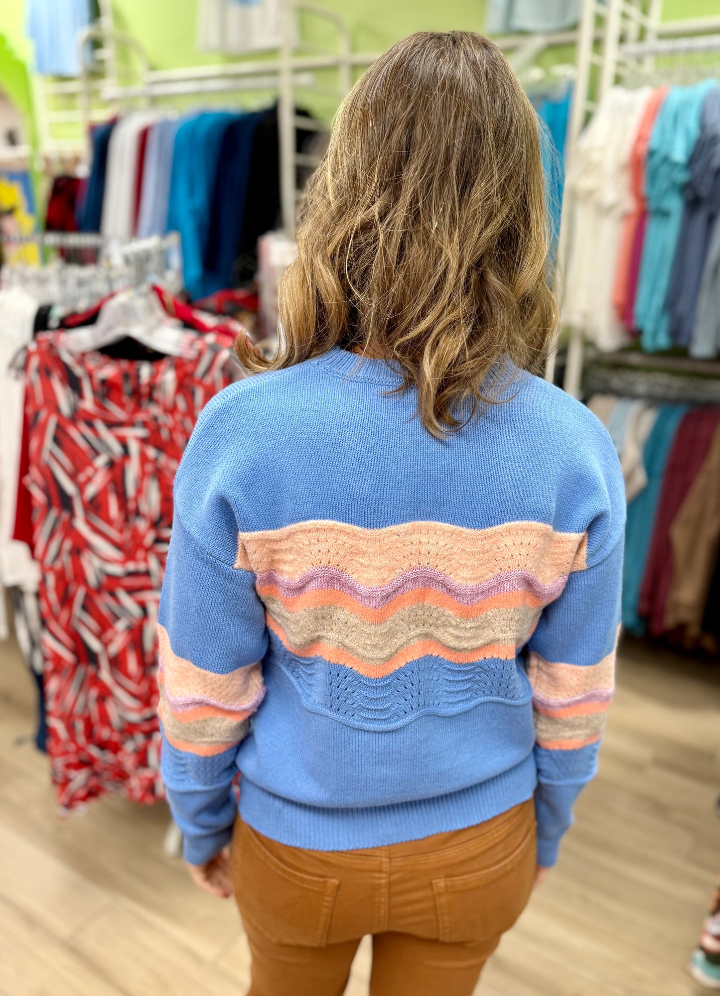 Hatley Pointelle Wave Sweater