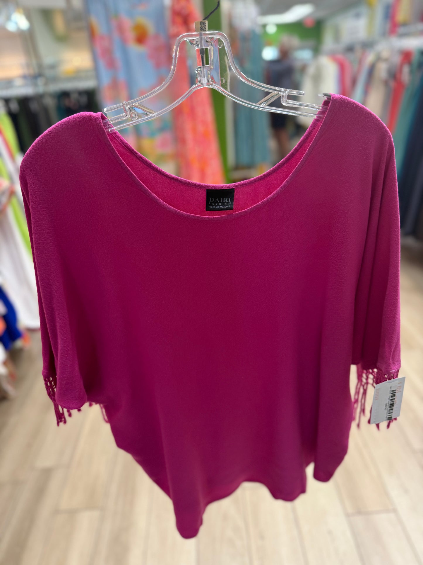 Dairi 237F Fringe Dolman One Size Top
