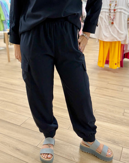 Multiples Navy Cargo Jogger Pant