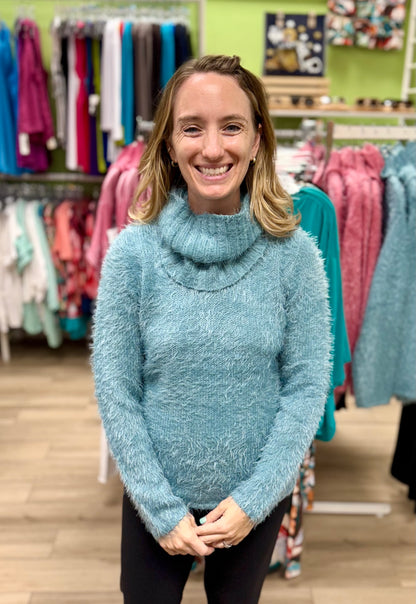 Marble 8032 Fuzzy Removable Neck Sweater