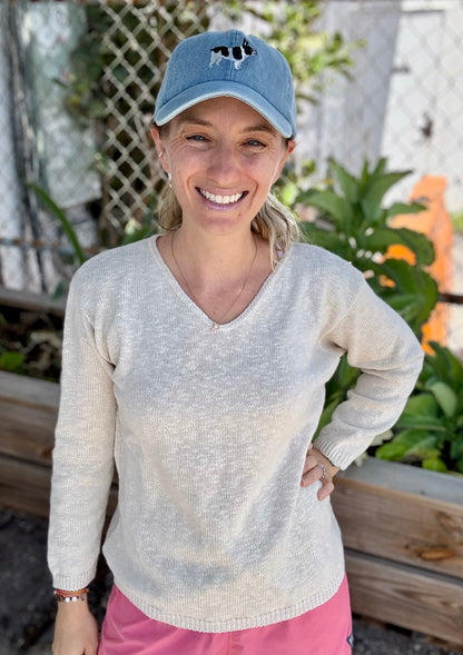 Sage 4000 V-Neck Crop Sweater