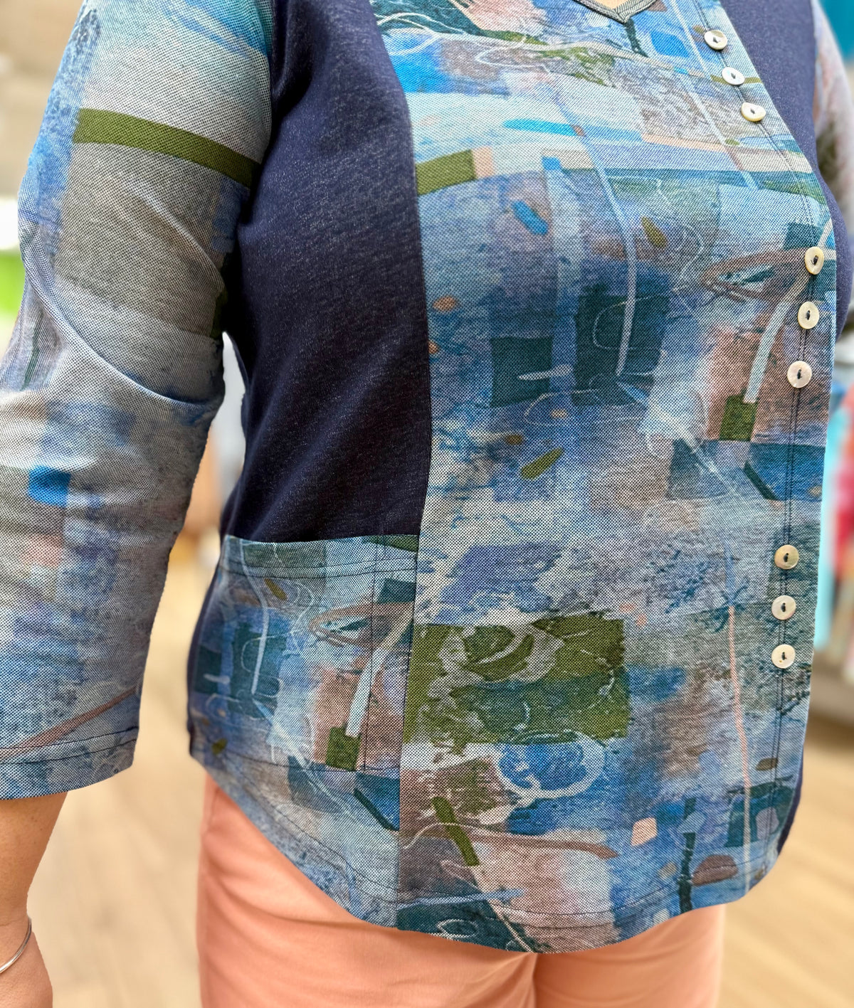 Parsley & Sage Emily Button Top