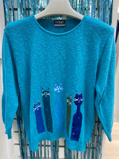 MoMo Sweater - Colorful Cats