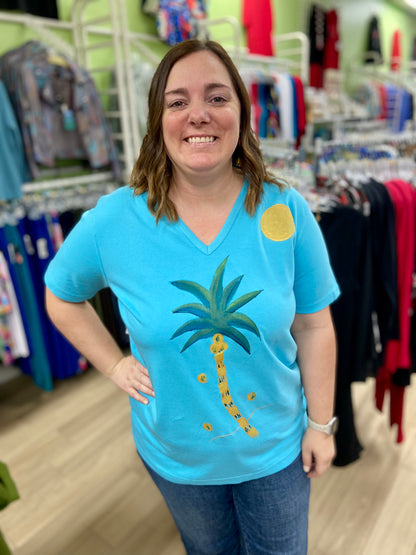 Peg Painted Solo Palm Plus Size Top