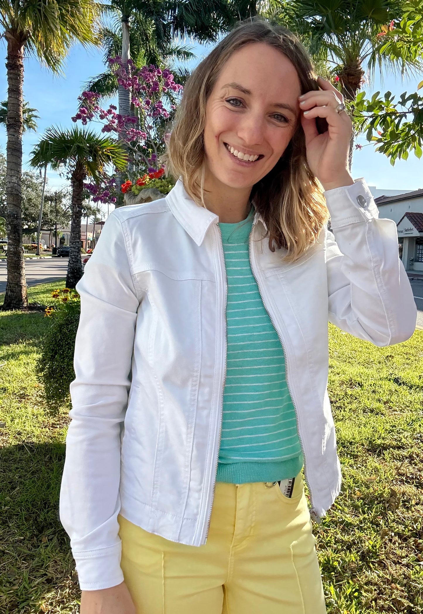 FDJ 1944511 White Jean Jacket