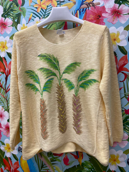 MoMo Sweater - Pop Palm Trio