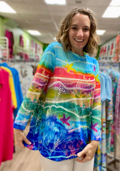 Ali Miles A25515TM Under the Sea Top
