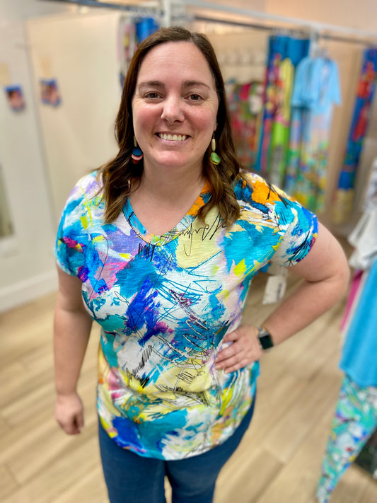 Jess & Jane V-Neck Dolman Top