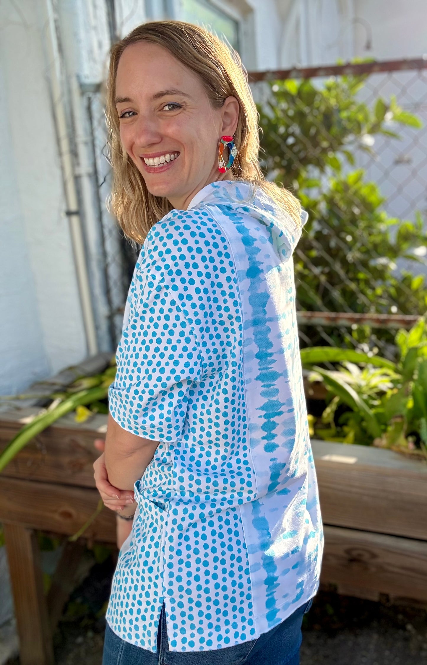 Inspired by Wild Palms J55 Dot Hoodie Top