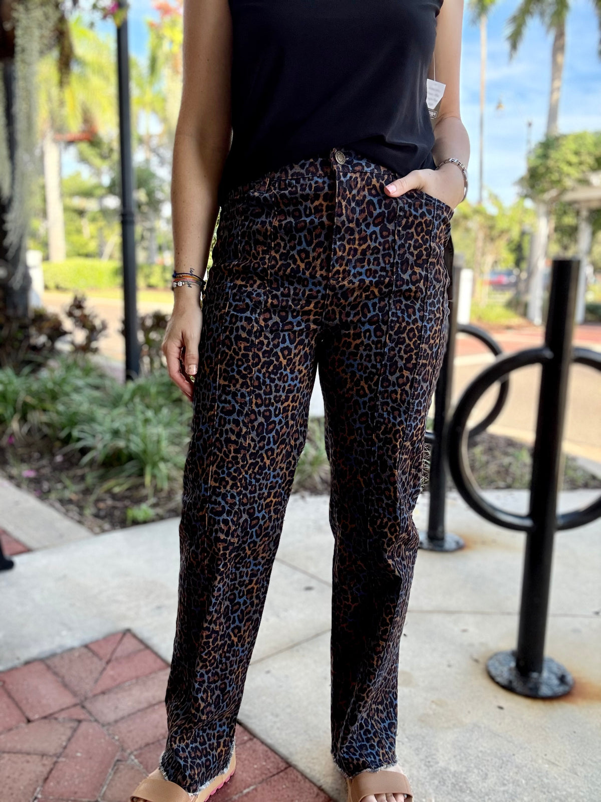 Slimsation Leopard Wide Jean