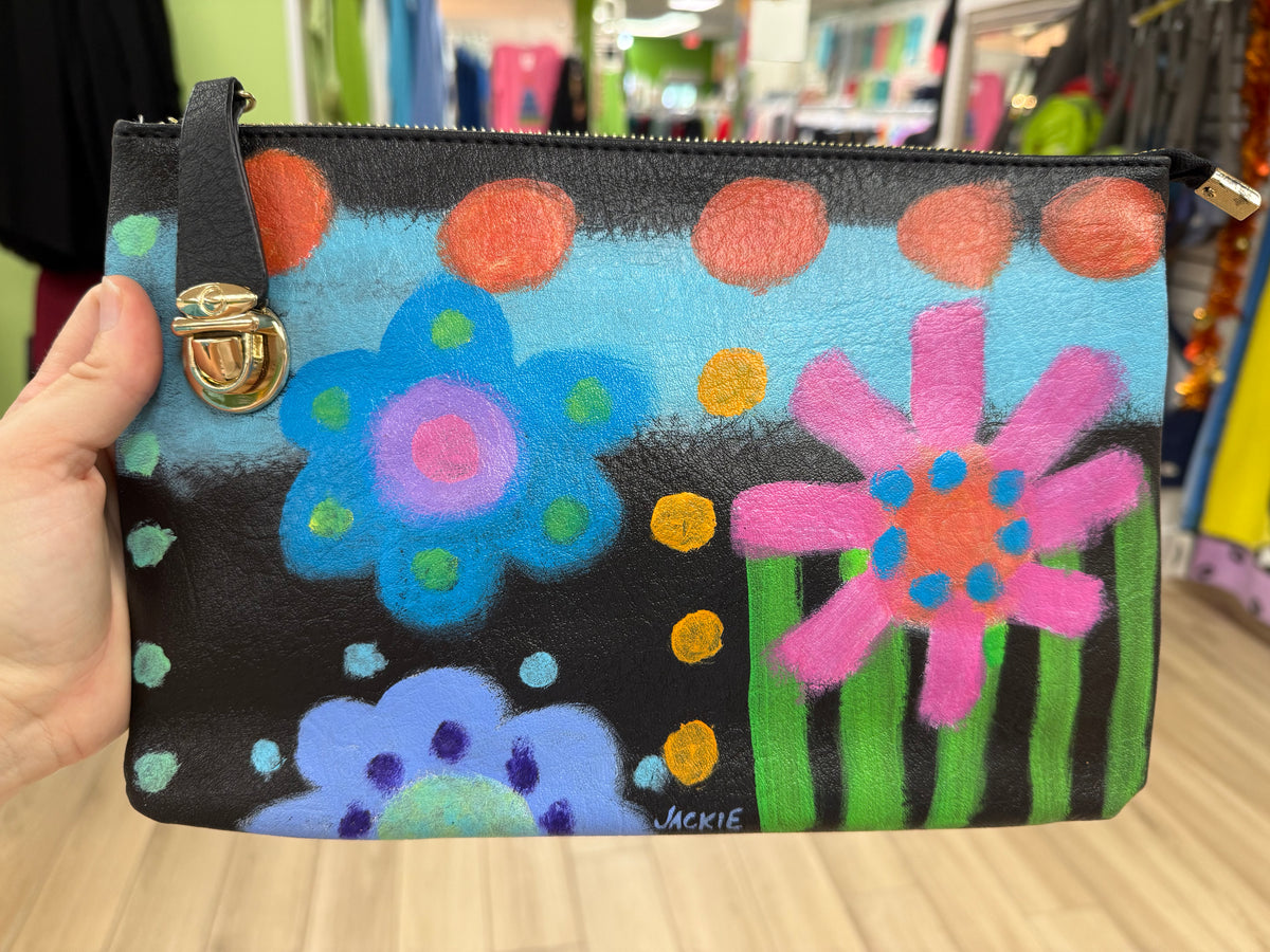 Jackie Ludtke Painted Flower Bags