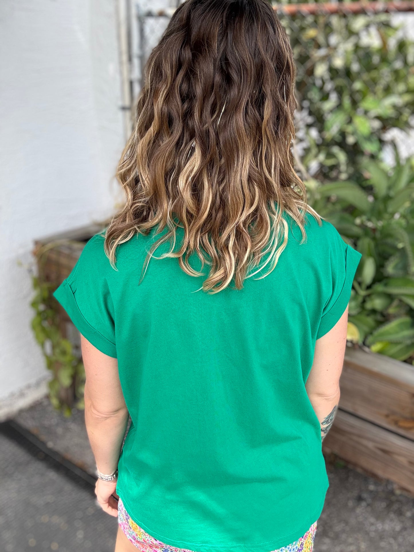 Zenana Folded Sleeve Top
