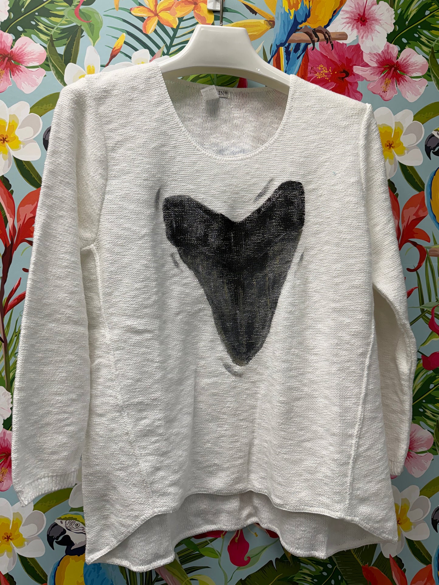 MoMo Painted Sweater - Shark Tooth