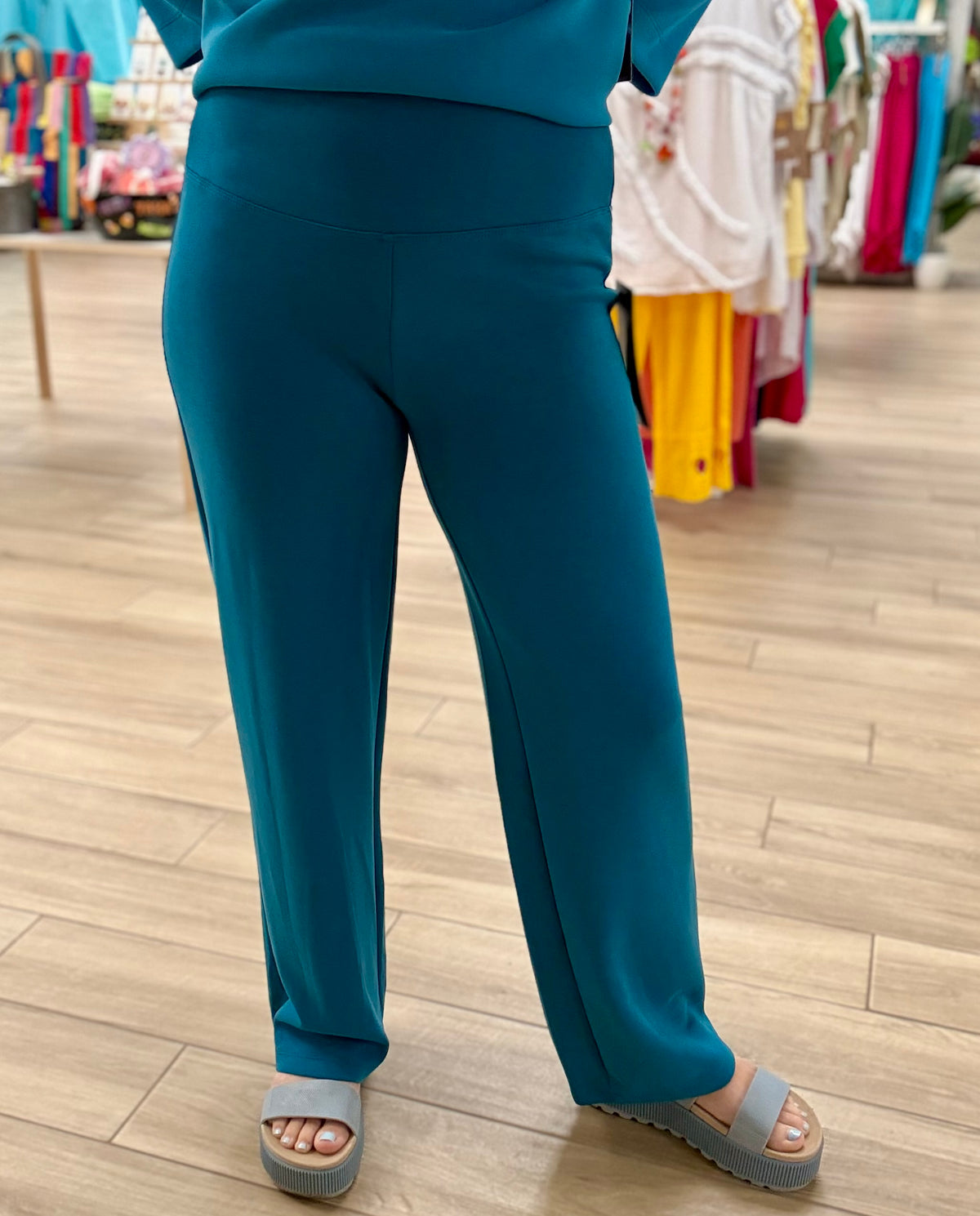 Multiples Peacock Soft Pant