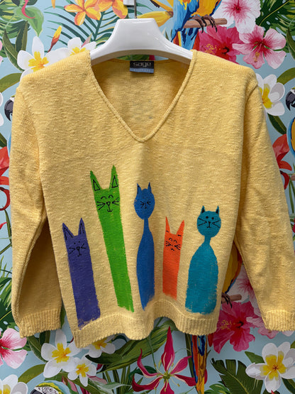MoMo Sweater - Colorful Cats