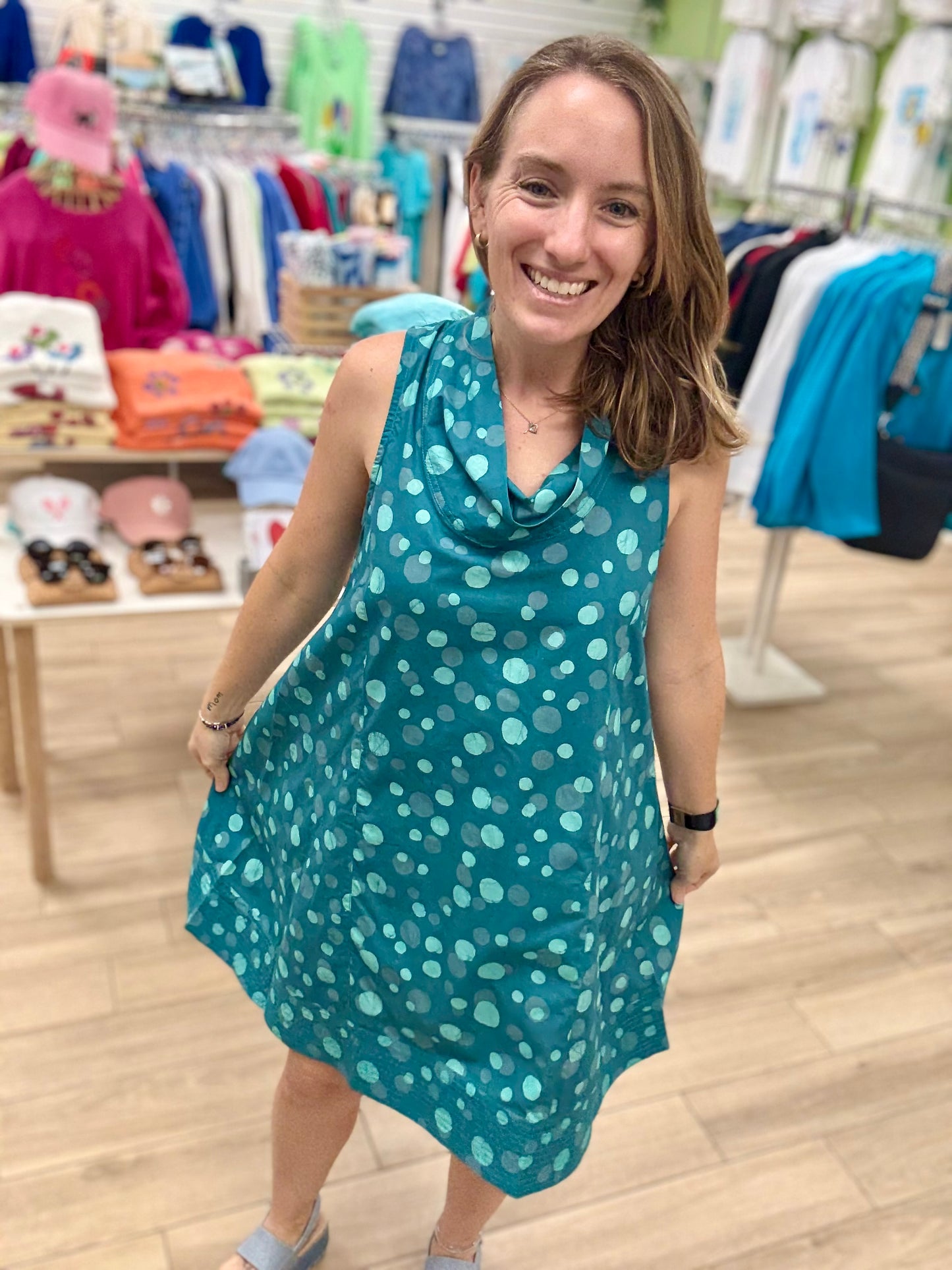 Global Mamas Eli Cowl Neck Dress