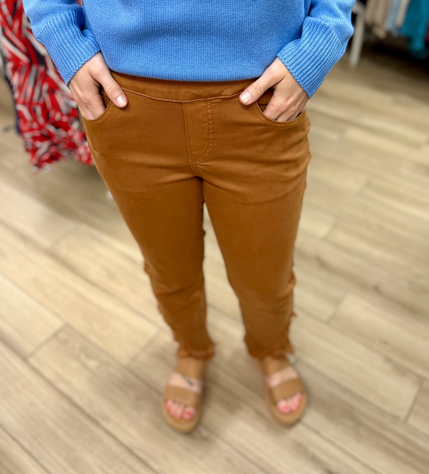 Euro Ethyl P413 Fringe Hem Jean