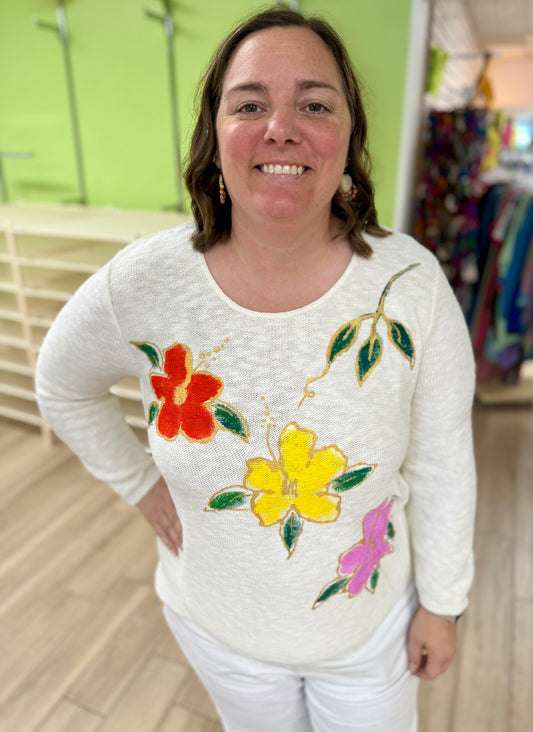 Peg Painted Bold Garden Sweater