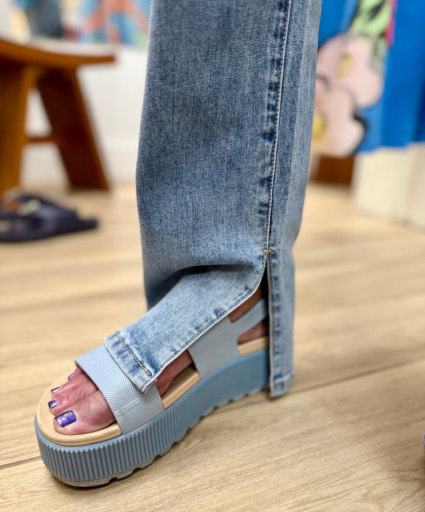 FDJ 6938799 Suzanne Fringe Side Slit Jean