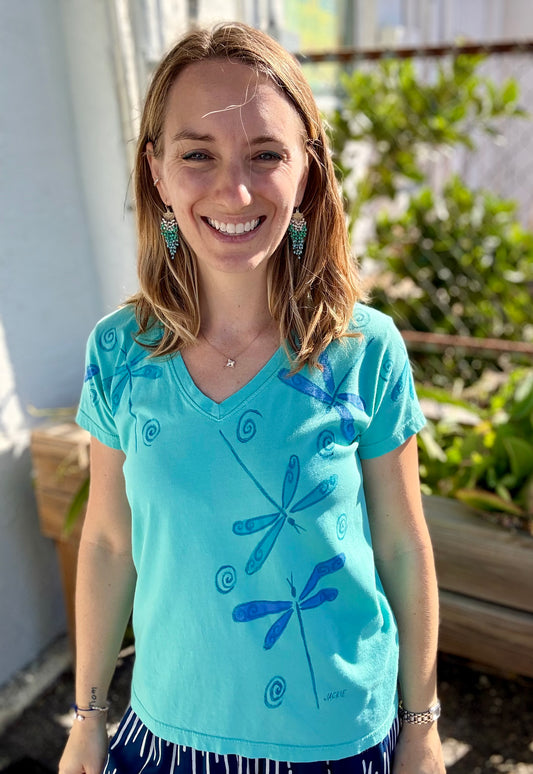 Jackie Ludtke 8165 Painted Dragonflies Top