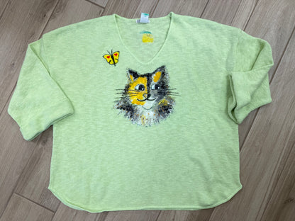Rosamund Merrill Painted Cat Sweater