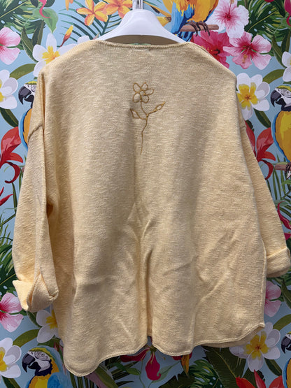 Peg Painted Solo Side Bloom Sweater