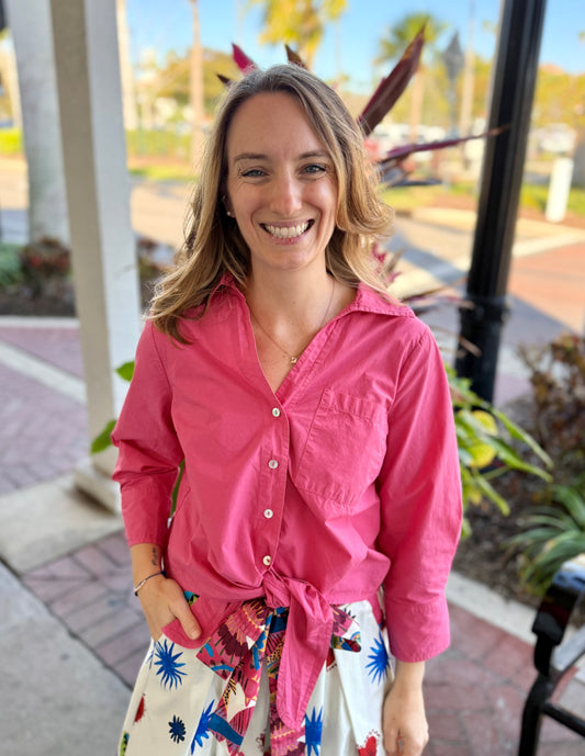 Zenara Woman ZF261 Tie Front Top