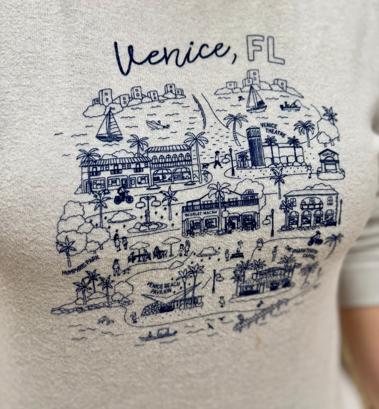 Boat House Venice Cozy Doodle Top