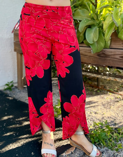 Klaveli Print Benjamin Tulip Hem Pant