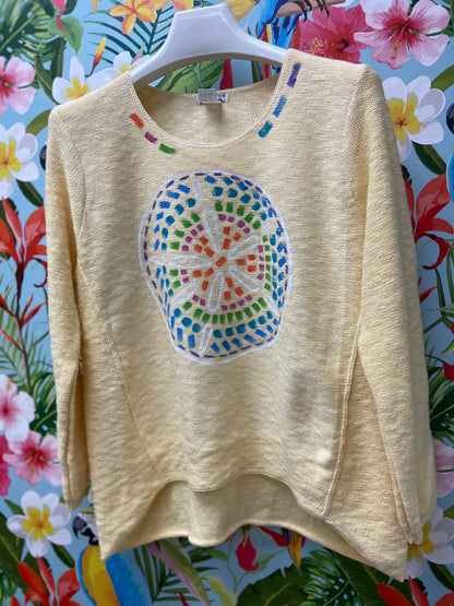 MoMo Sweater - Mosaic Sand Dollar