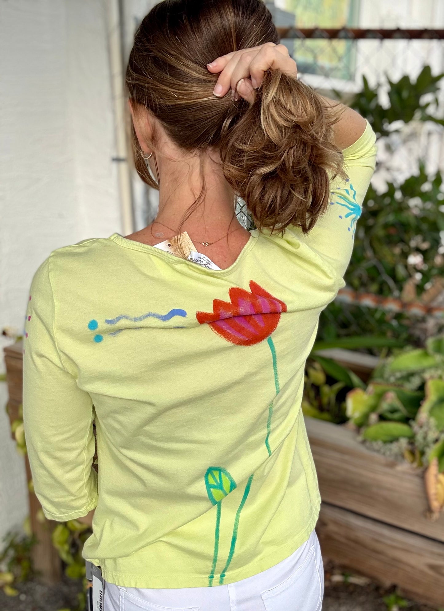 Jackie Ludtke 8276 Painted Flowers Top