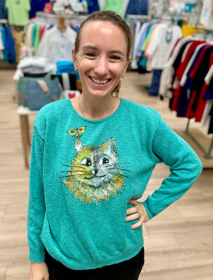 Rosamund Merrill Painted Cat Sweater