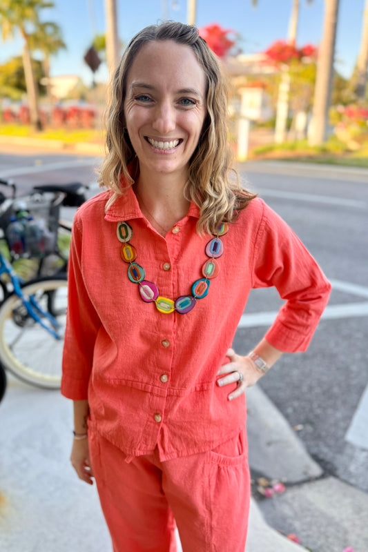 Maya Jones 0052 Button Down Top