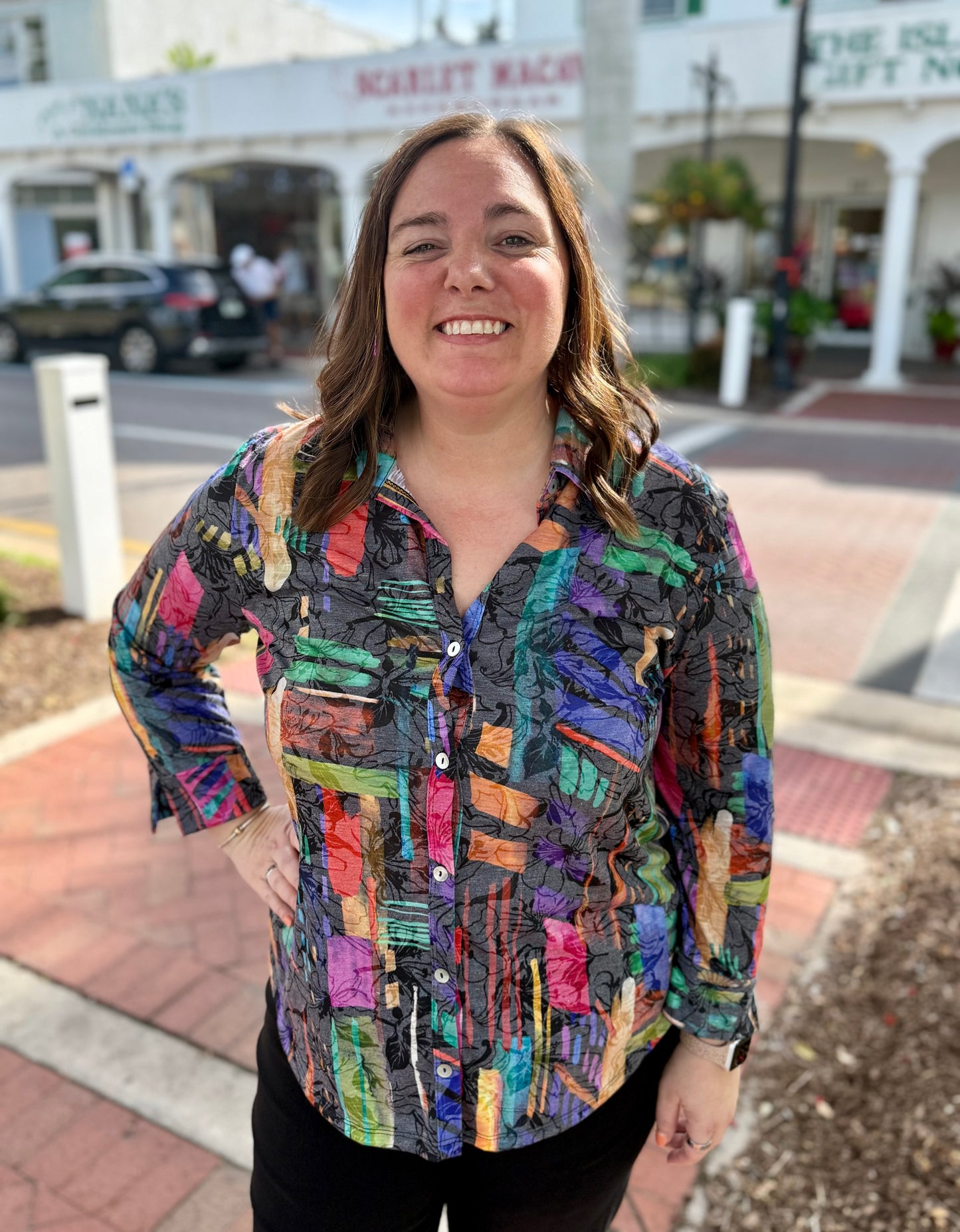 Jess & Jane SG1 Print Top