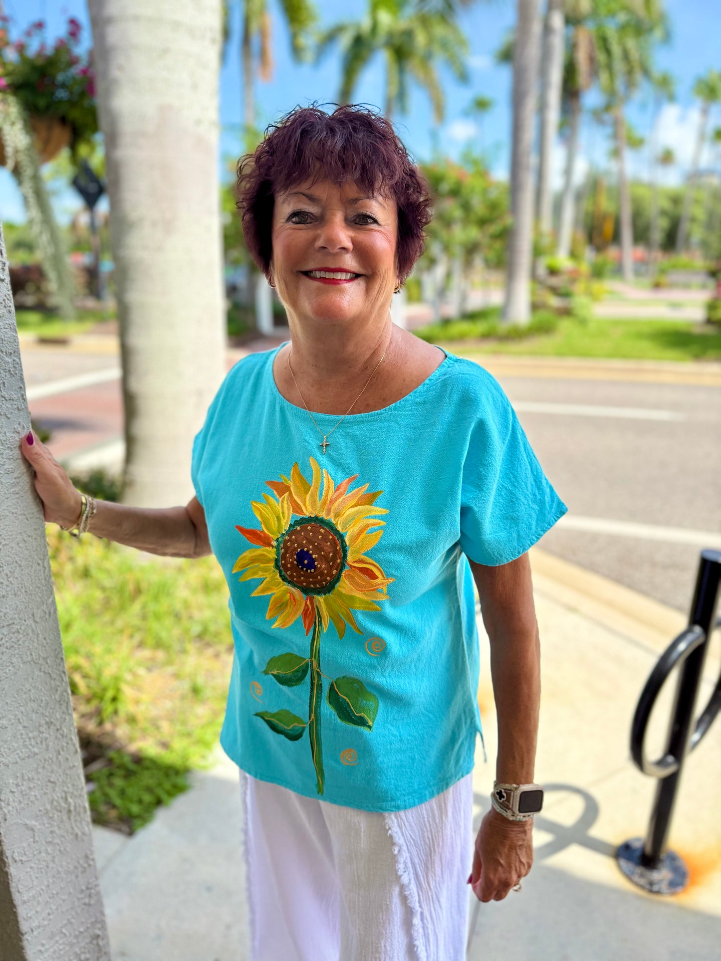 Peg Painted 68 Sunflower Top