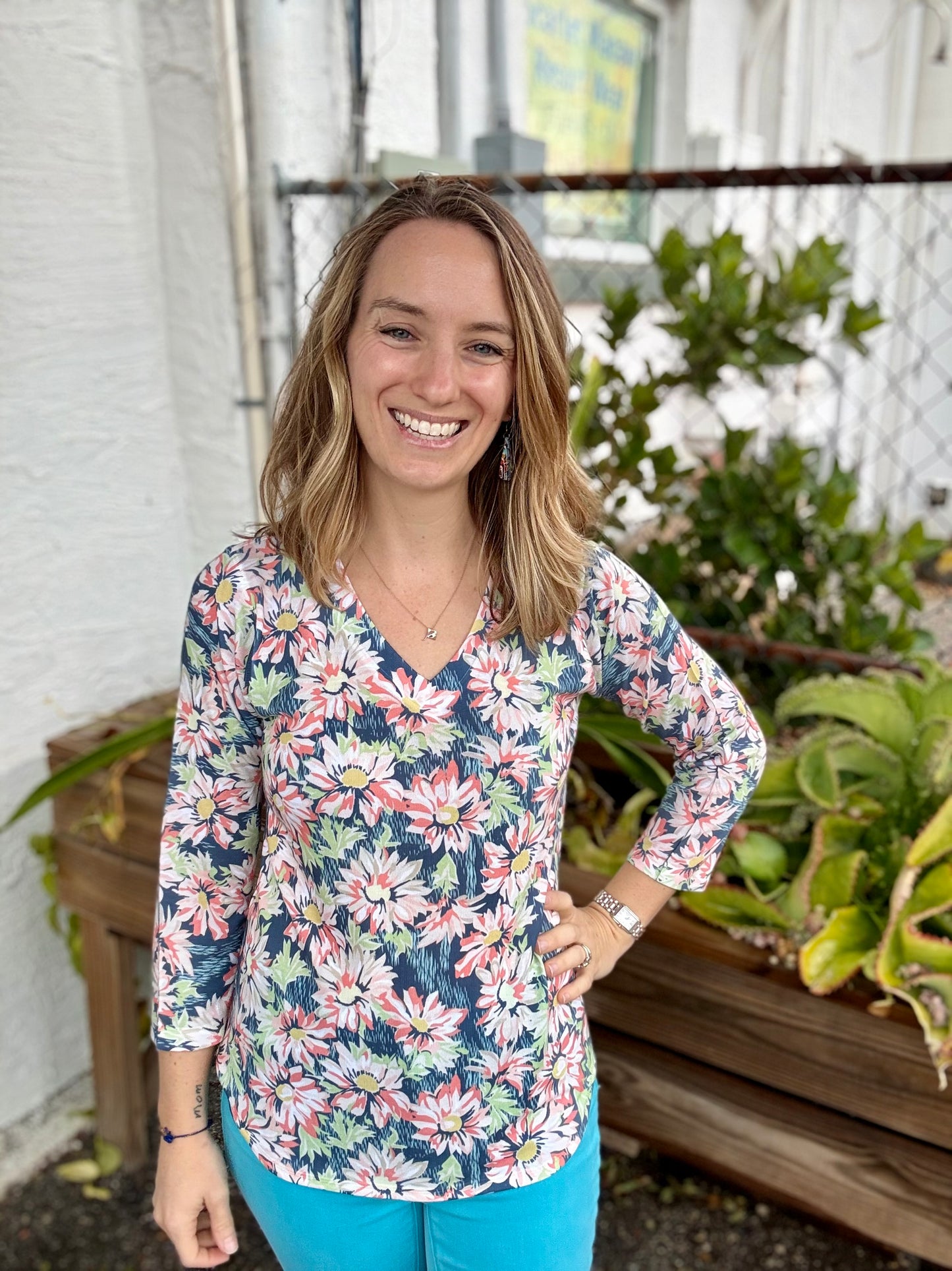 Nally & Millie F588834A Floral Top