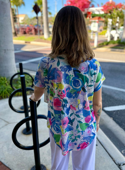 Jess & Jane 60 Print Dolman Top