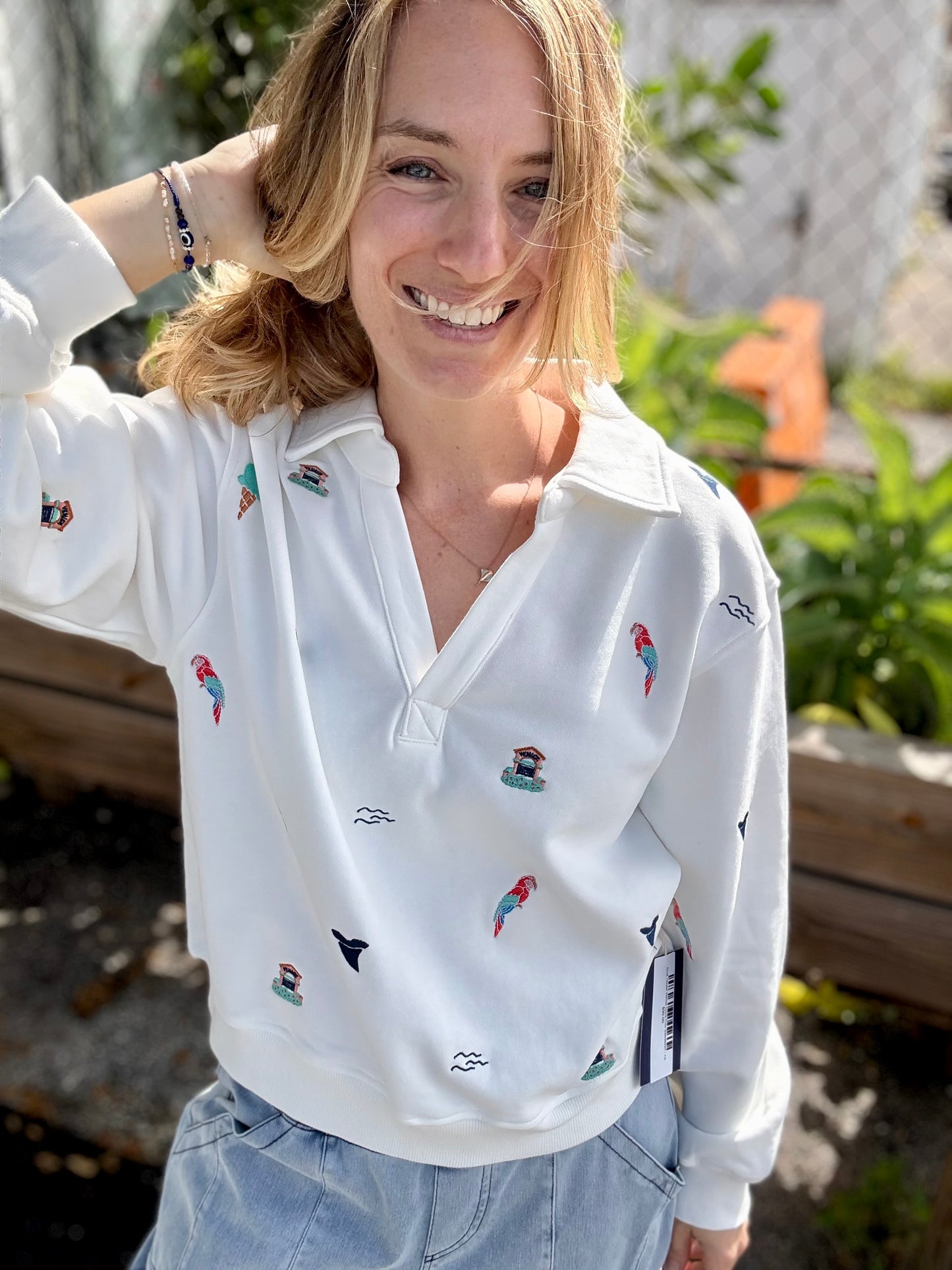 Boat House Venice Icons Polo Sweatshirt