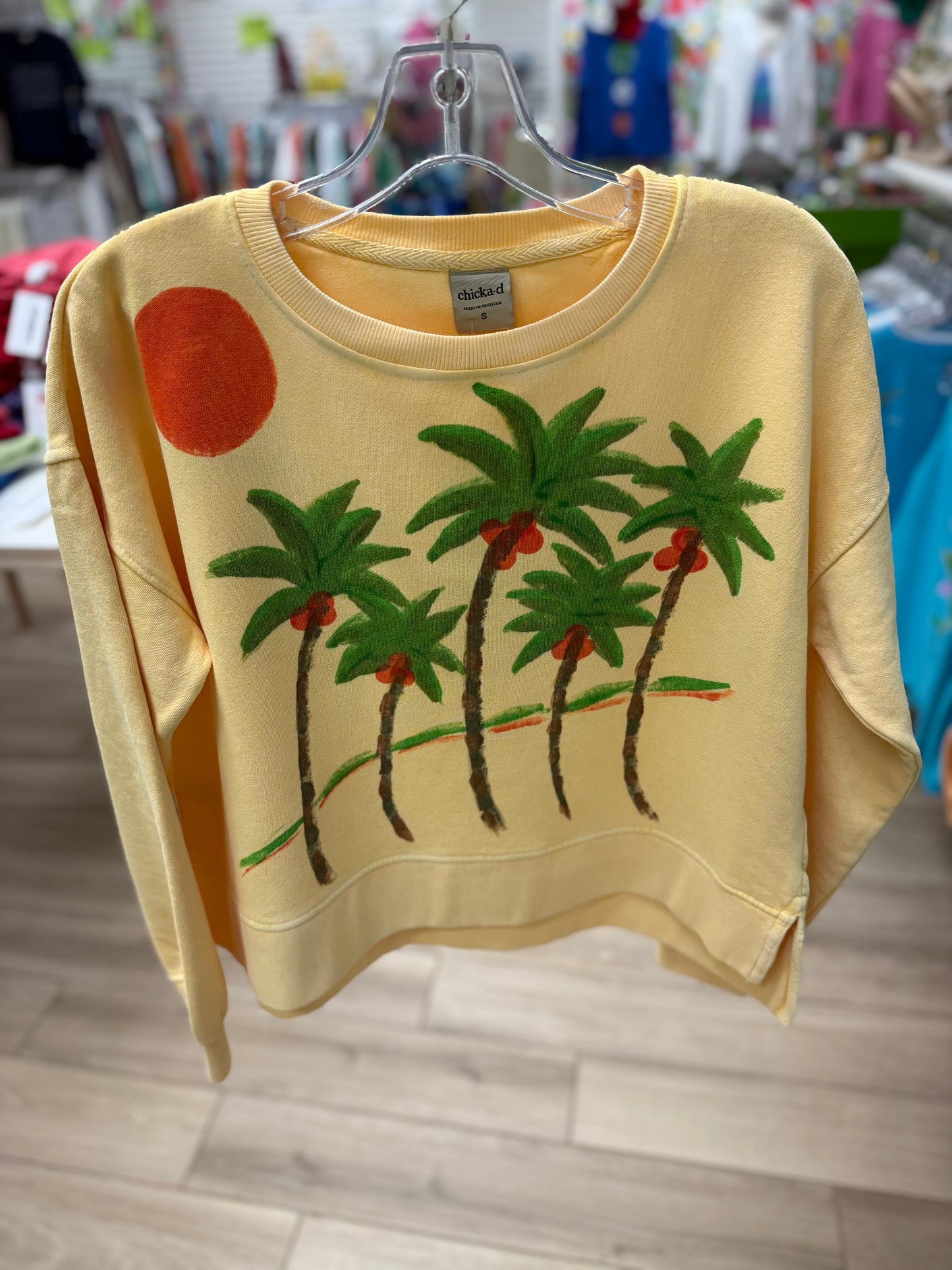 Peg Painted Palm Party Sweatshirt