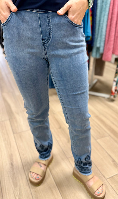 Euro Ethyl P31 Ankle Embroider Jean