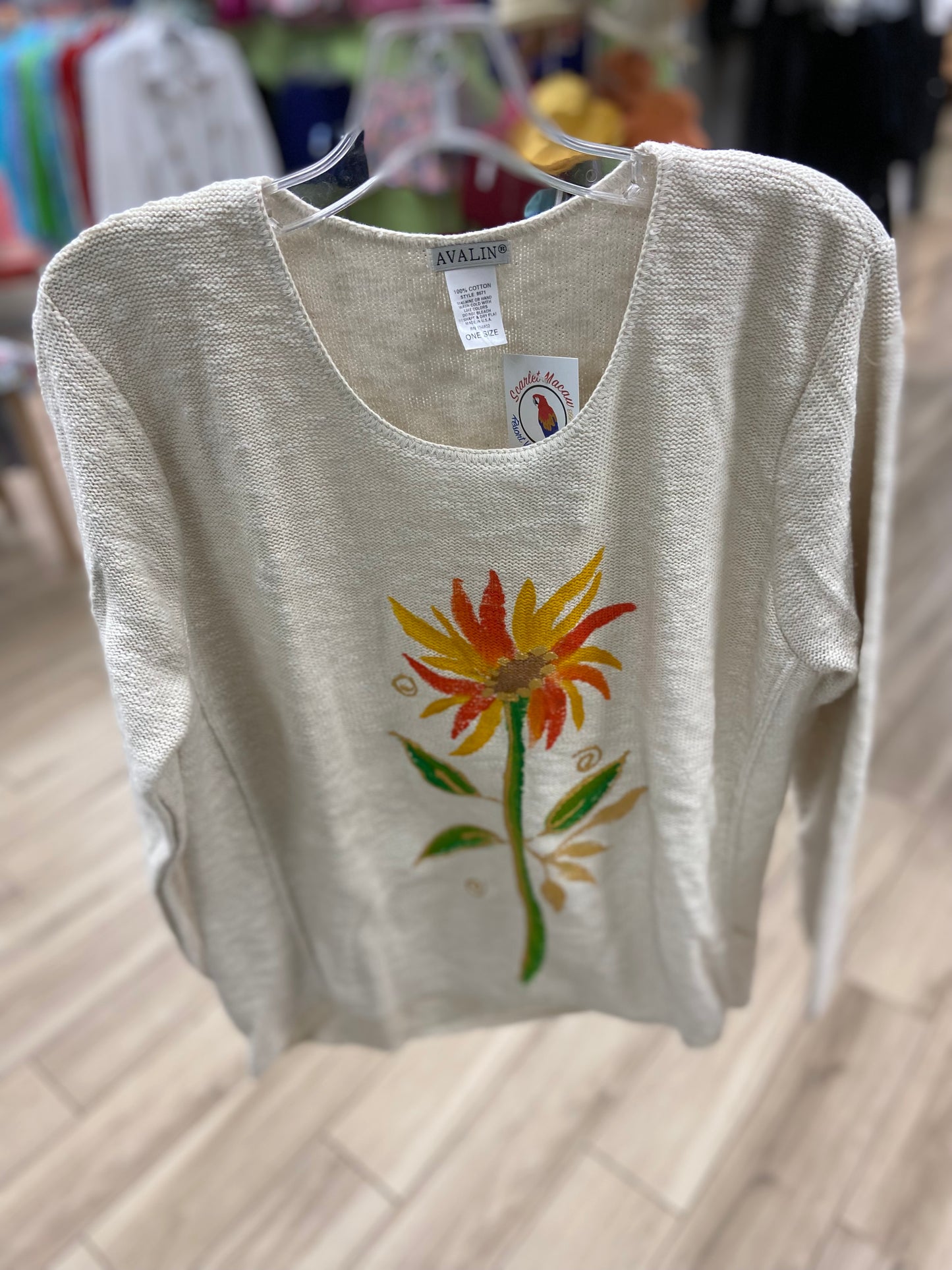 Peg Painted Sunflower Sweater