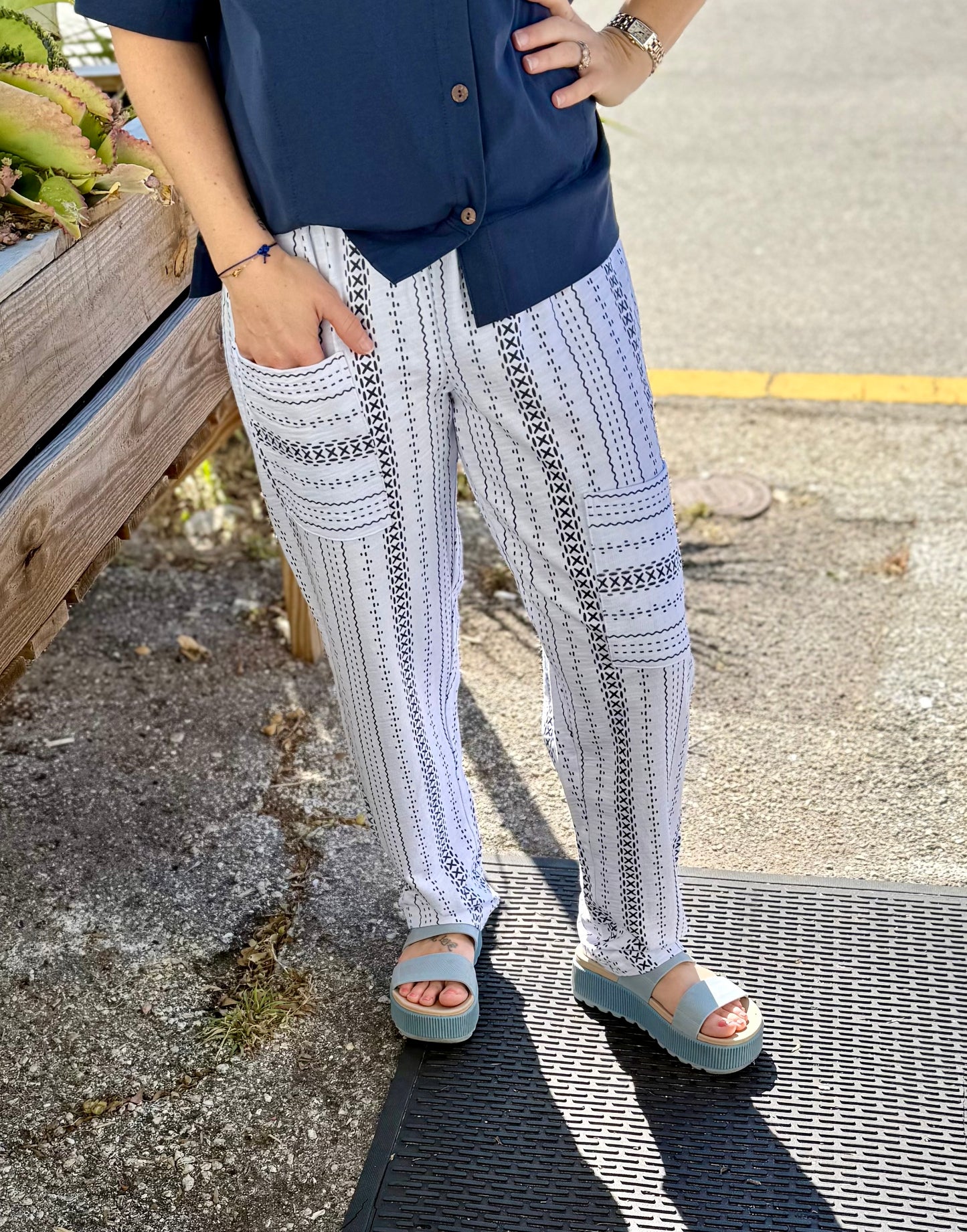 Wild Palms 5505 Print Relax Pants