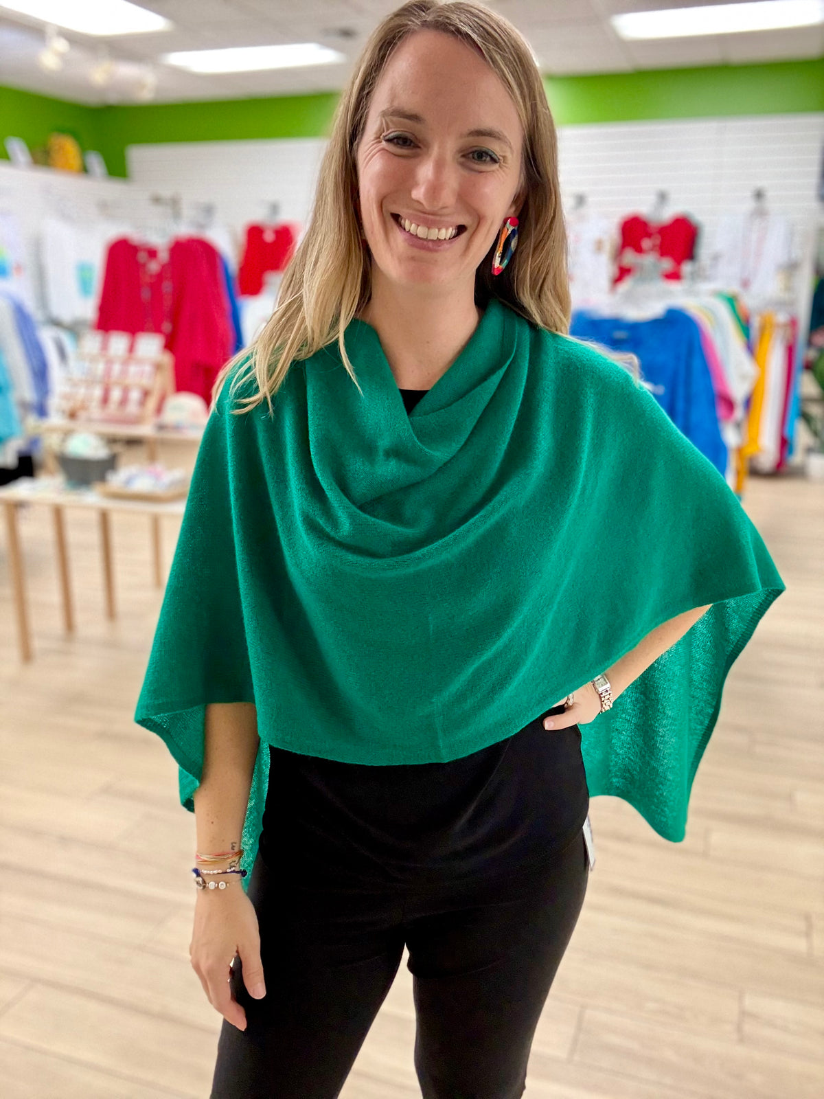 Alashan 3-Way Cashmere Poncho Topper