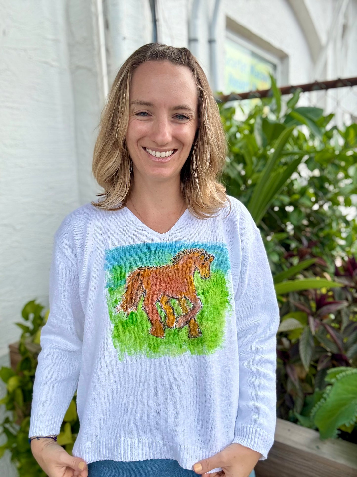 Rosamund Merrill Painted Horse Sweater