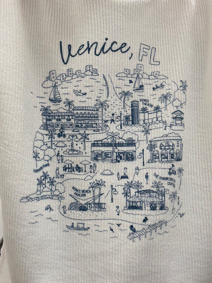 Boat House Venice Doodle Corded Pullover Top